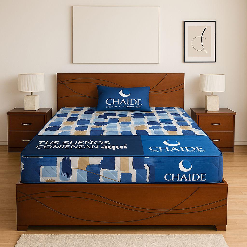 Cama de madera moderna